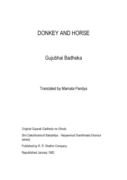 Donkey and Horse